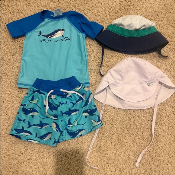 Floatimini Blue Shark Rashguard Set - Picture 4 of 7